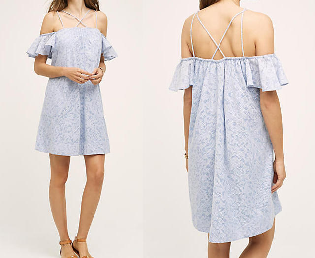 Anthropologie Dayflower Dress. Favourite off the shoulder fashion style