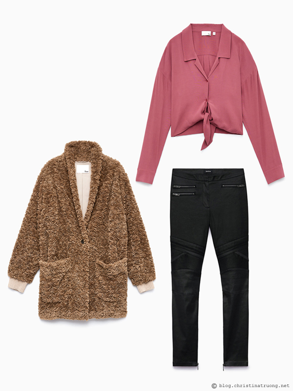 Outfit on a Budget Shop the Sale Winter 2018 outfits for under $200 from Aritzia Wilfred Free Rodgers Blouse. Talula Moto Pant. Wilfred Free Grete Jacket