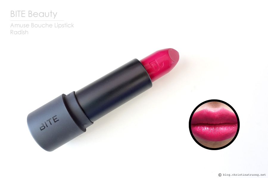 BITE Beauty Amuse Bouche Lipstick in Radish Review and Swatches