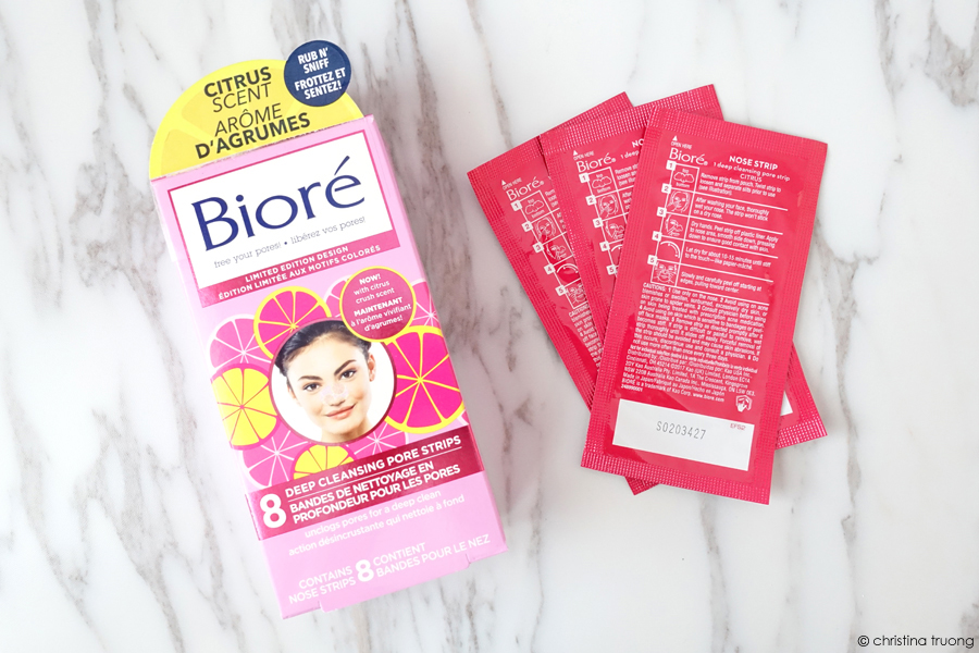 Biore Deep Cleansing Pore Strips. Limited Edition Design Rub N' Sniff Citrus Crush Scent Review
