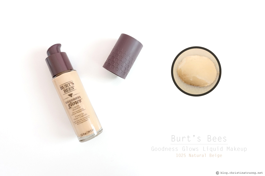 Burt's Bees Goodness Glows Liquid Makeup Foundation in 1025 Natural Beige Review
