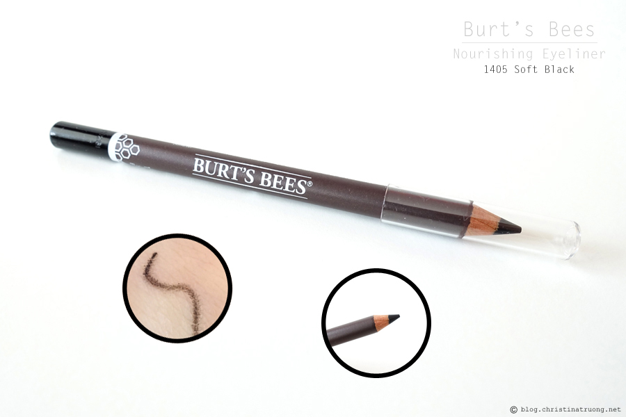 Burt's Bees Beauty Nourishing Eyeliner 1405 Soft Black Review Swatch
