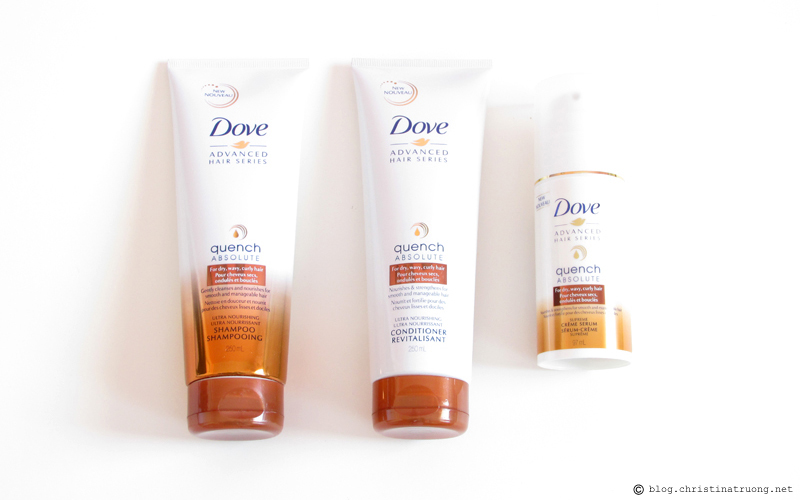 Dove Quench Absolute - For dry, wavy, curly hair. Ultra nourishing shampoo, conditioner, creme serum Review