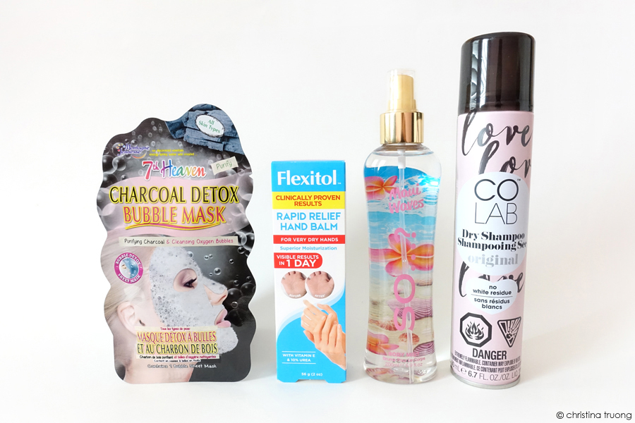 Farleyco Beauty Spring Box 2019 featuring COLAB Dry Shampoo, Flexitol Rapid Relief Hand Balm, So... ? Maui Waves Body Mist, 7th Heaven Charcoal Detox Bubble Mask Review