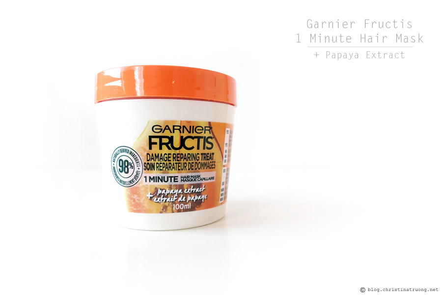 Garnier Fructis Damage Repairing Treat 1 Minute Hair Mask with Papaya Extract First Impression Review