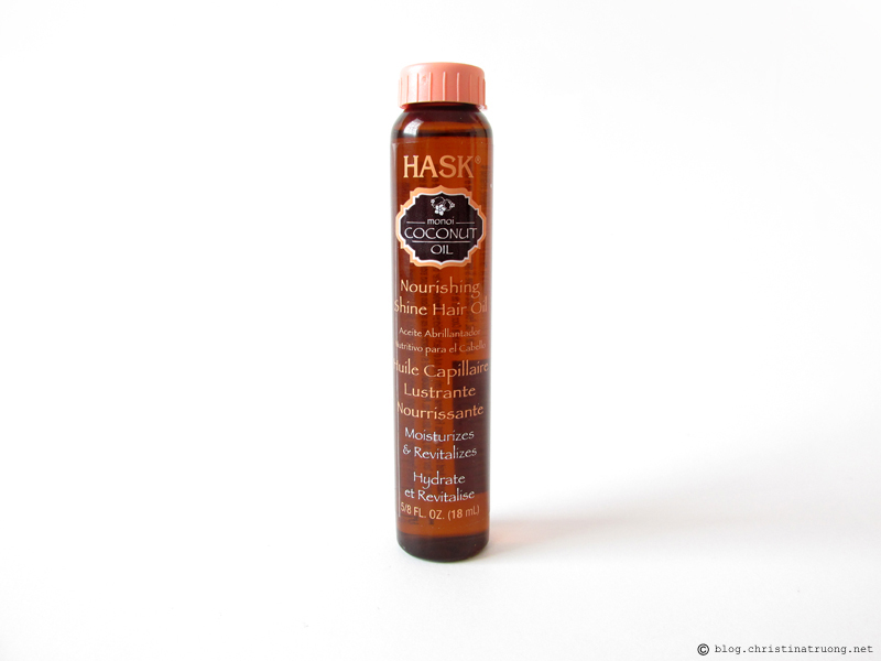 HASK Monoi Coconut Oil Nourishing Hair Care Collection Oil Shine Treatment Review