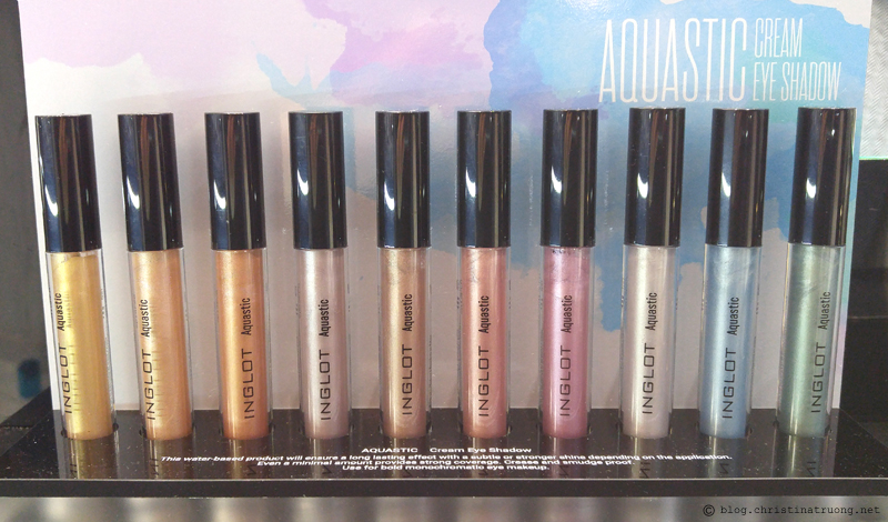 INGLOT Aquastic Cream Eye Shadow collection, review, and swatches