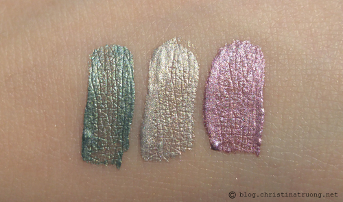 INGLOT Aquastic Cream Eye Shadow collection, review, and swatches. 20, 18, 17