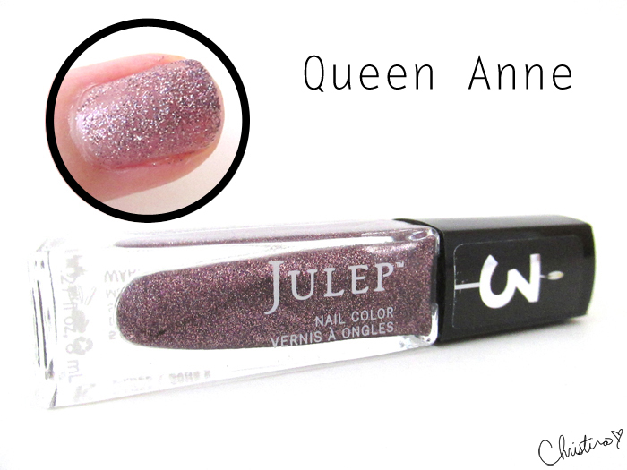 Julep Maven Fall Neutrals Queen Anne Swatch Review It Girl Glitter Lilac confetti microglitter nail polish