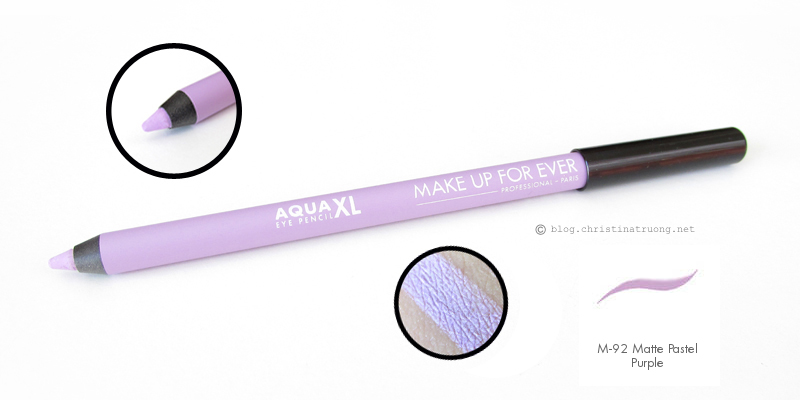 MAKE UP FOR EVER Aqua XL Eye Pencils M-10 Matte Black M-92 Matte Pastel Purple Review Swatch Generation Beauty Toronto 2016