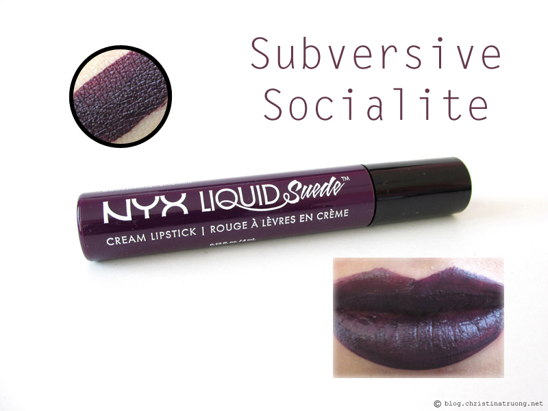 NYX Liquid Suede Cream Lipstick Review Swatches LSCL19 Subversive Socialite