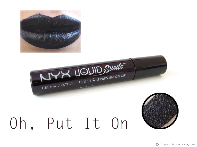 NYX Liquid Suede Cream Lipstick Review Swatches LSCL20 Oh, Put It On