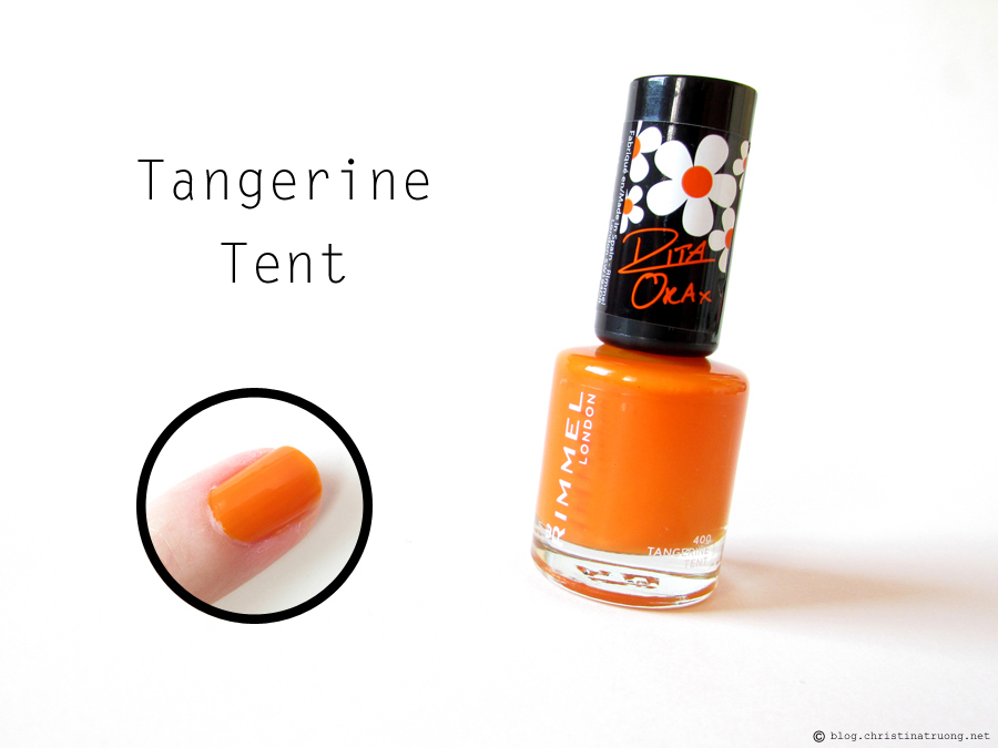 400 Tangerine Tent - Rimmel London 60 Seconds Super Shine Nail Polish by Rita Ora Collection