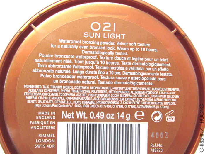 Rimmel London Natural Bronzer Review Swatch 021 Sun Light