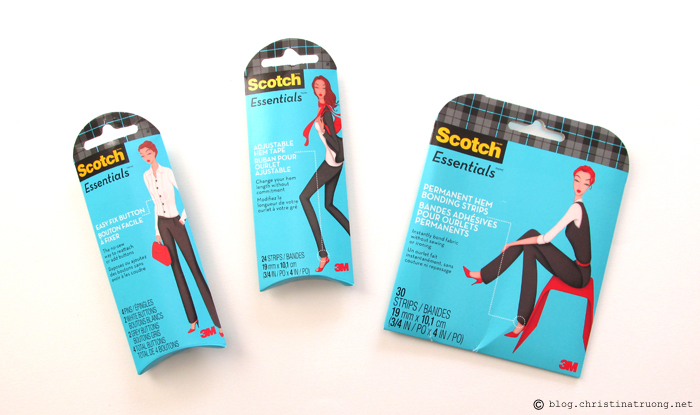Scotch Essentials Brand Review: Easy Fix Button, Adjustable Hem Tape, Permanent Hem Bonding Strips.