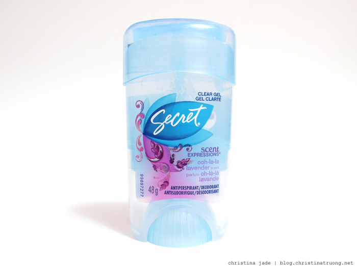 Secret Scent Expressions Clear Gel Antiperspirant/Deodorant Review ooh-la-la lavender