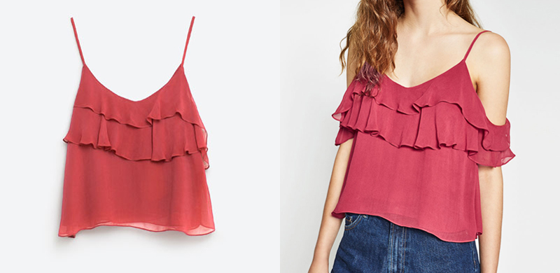 Zara Off the Shoulder Frilled Top. Favourite off the shoulder fashion style