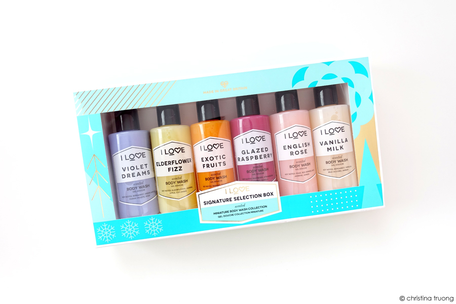 Farleyco Beauty I LOVE Signature Scented Selection Box Miniature Body Wash Collection Review