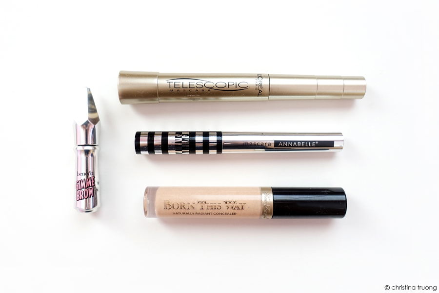July 2020 Empties Makeup Mascara Benefit Gimme Brows Too Faced Concealer