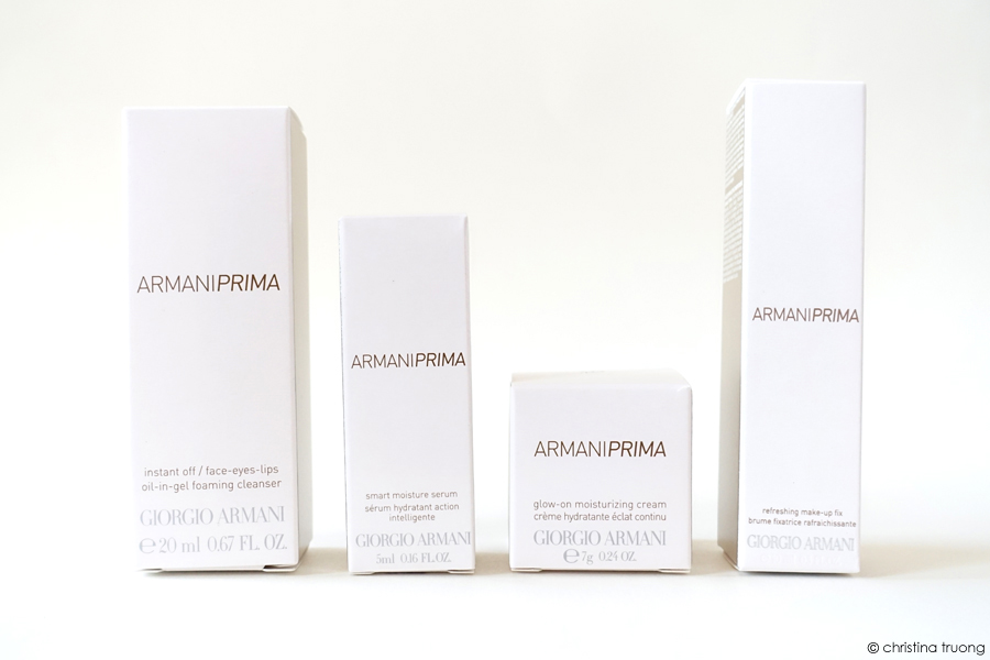 Giorgio Armani Prima Discovery Set Cleanser Serum Moisturizing Cream Makeup Fix