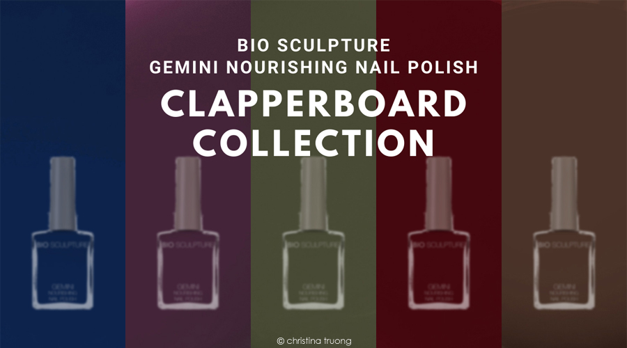 Bio Sculpture Gemini Nourishing Nail Polish Clapperboard Collection Swatches