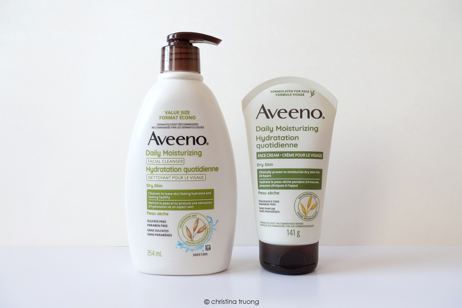 Aveeno Daily Moisturizing Dry Skin Facial Cleanser and Face Cream Review